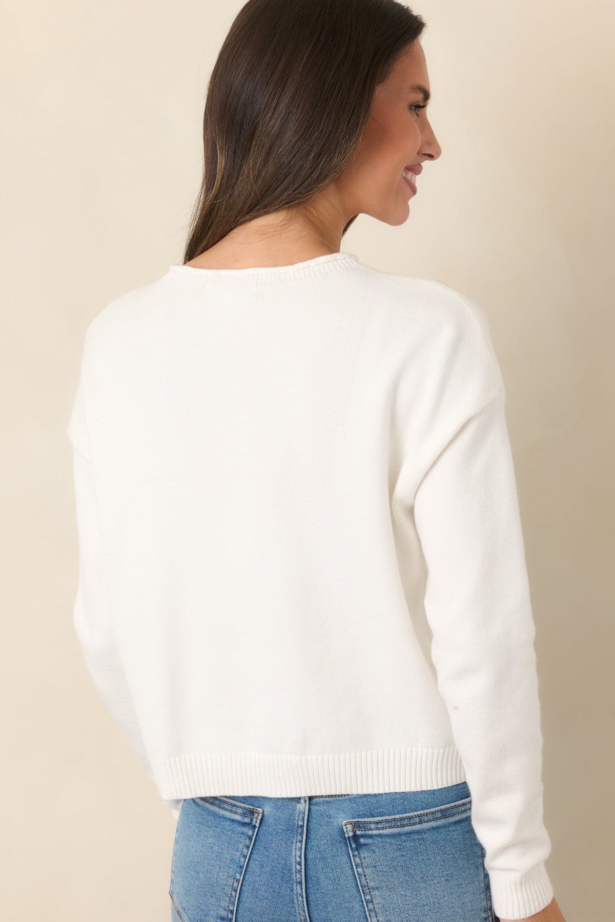 Astrid Timeless Ivory Crew Sweater