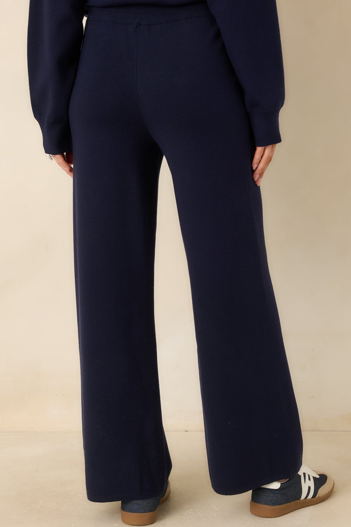 Z Supply Take it Easy Nightfall Navy Wide Leg Sweater Pants