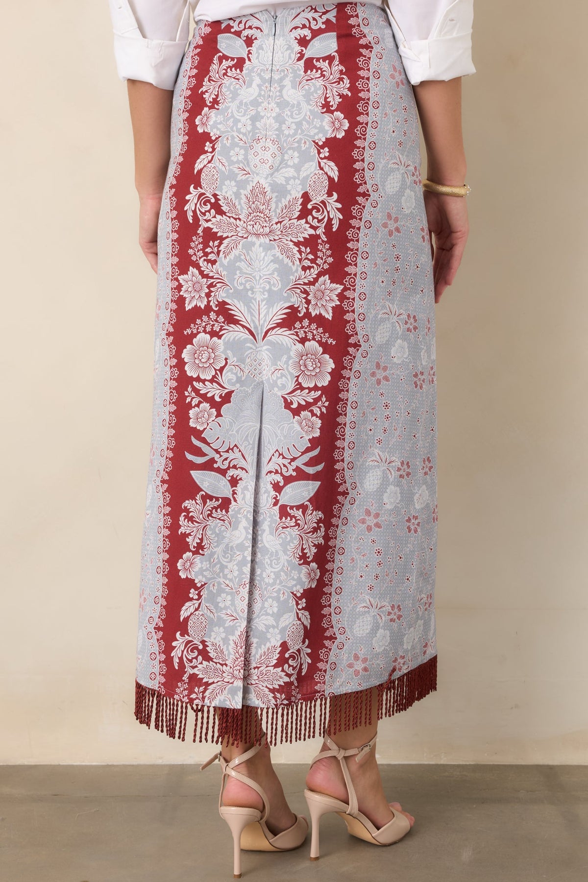 Anna Cate Dillon Frost Floral Midi Skirt