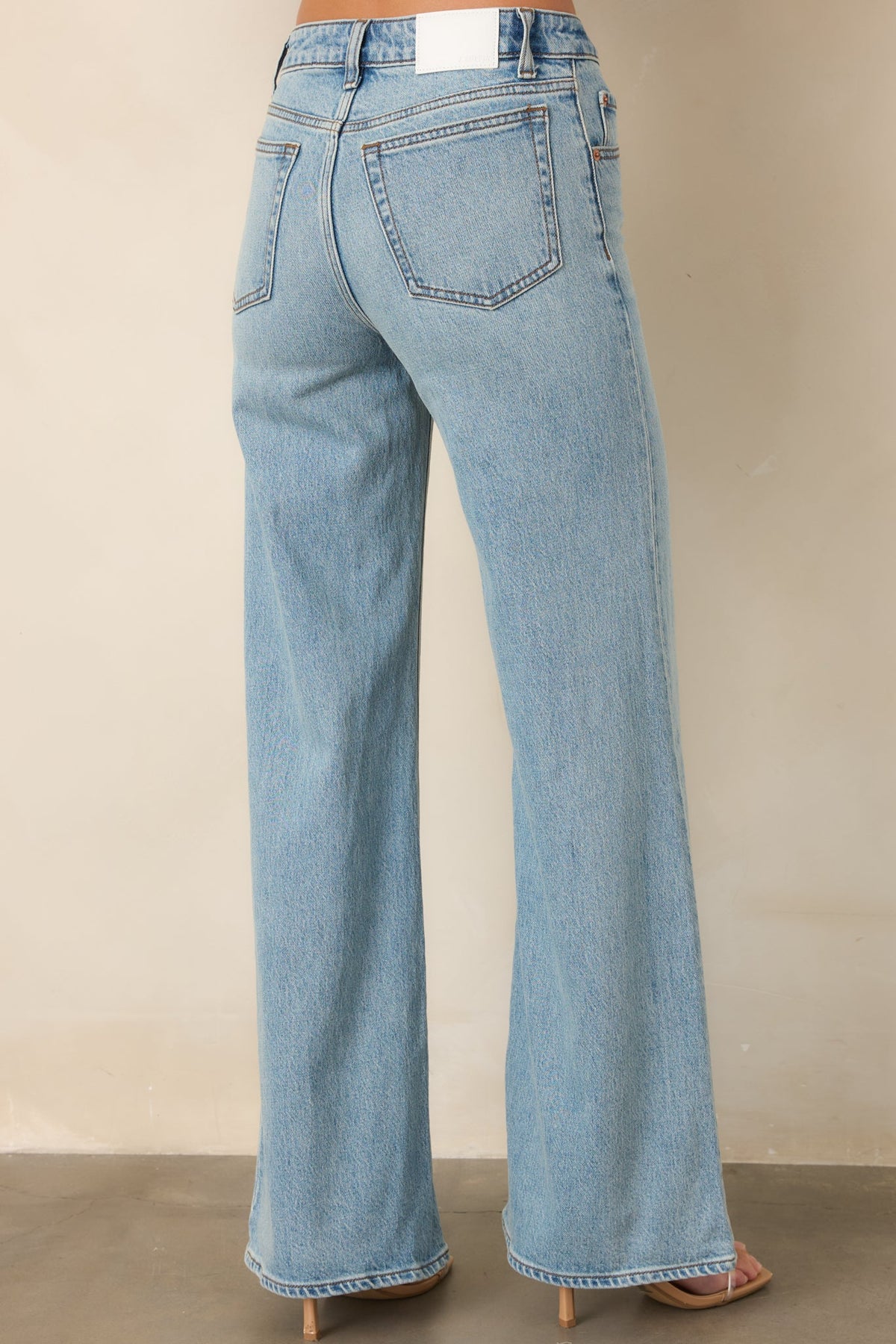 Z Supply The Stunner Light Wash Mid-Rise Wide Leg Jeans