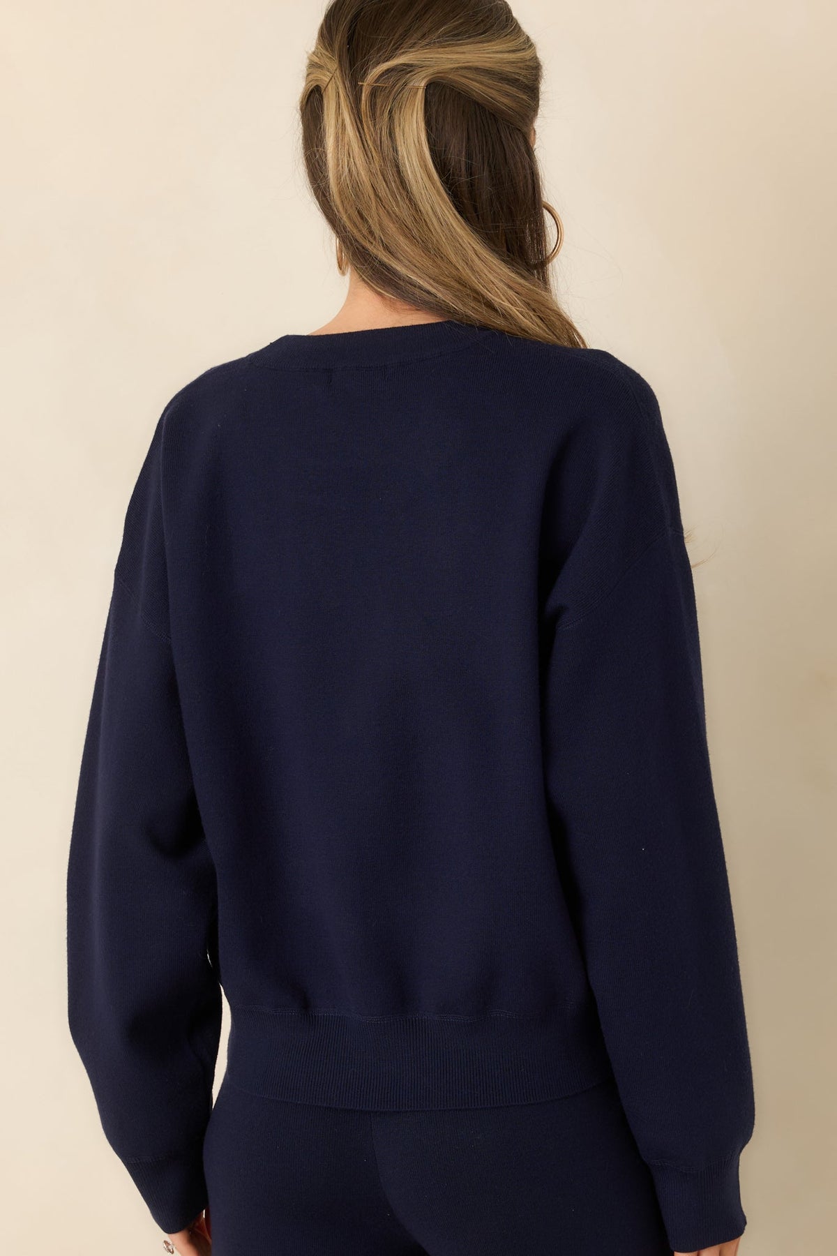 Z Supply Take It Easy Nightfall Navy Crew Neck Sweater