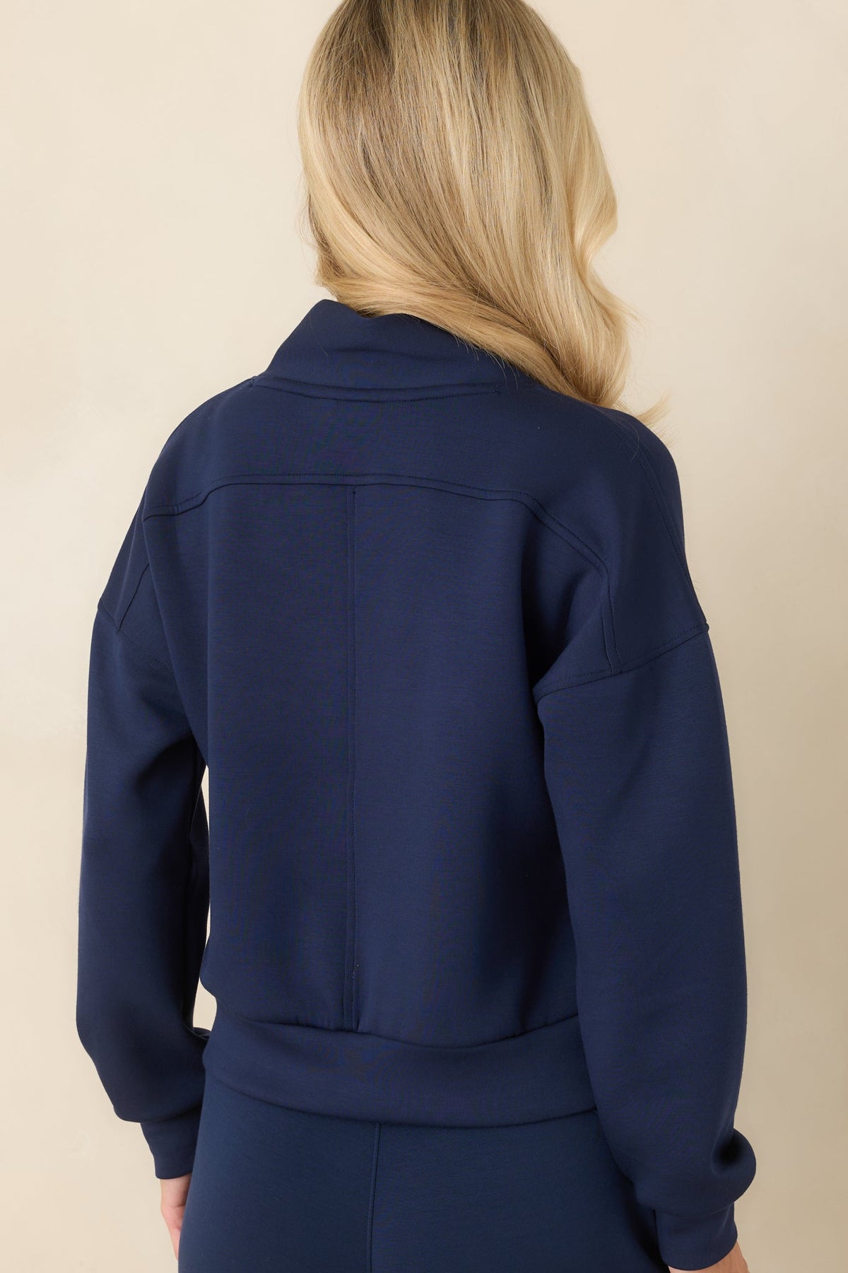 SPANX AirEssentials® Timeless Navy Shawl Collar Half Zip Pullover