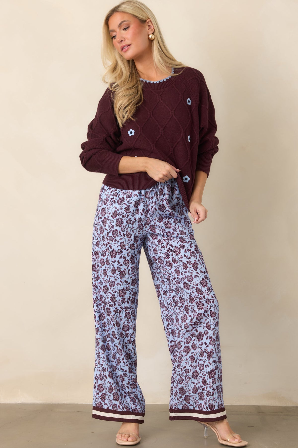 MINKPINK Romy Lilac Floral Pants