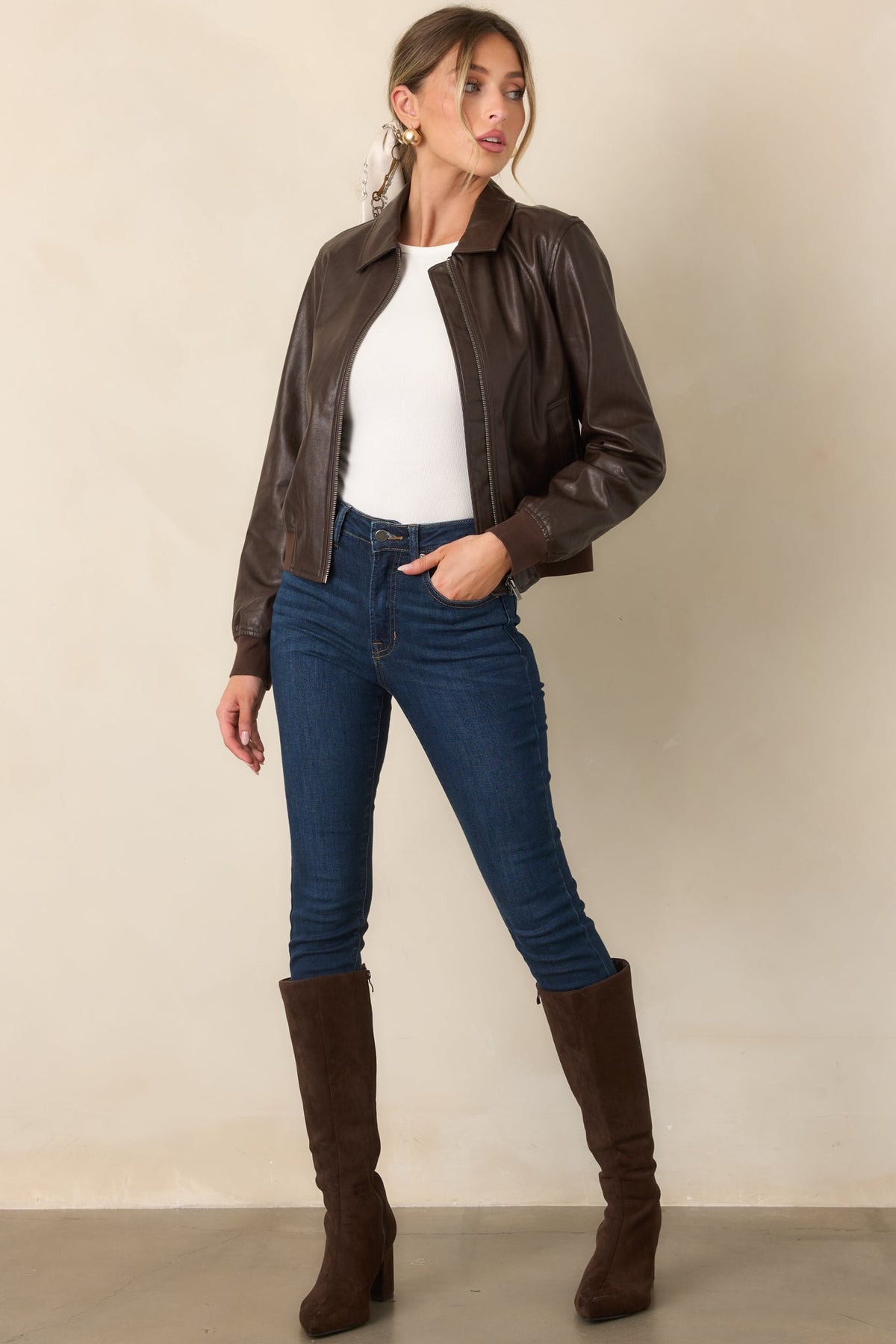 Keeping It Sleek Dark Wash Stretch Skinny Jeans