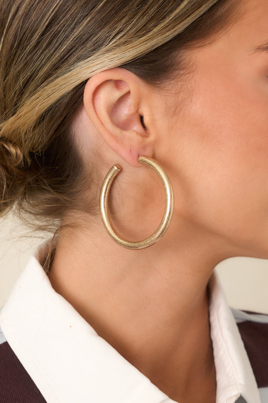 Just as I Am Gold Hoop Earrings