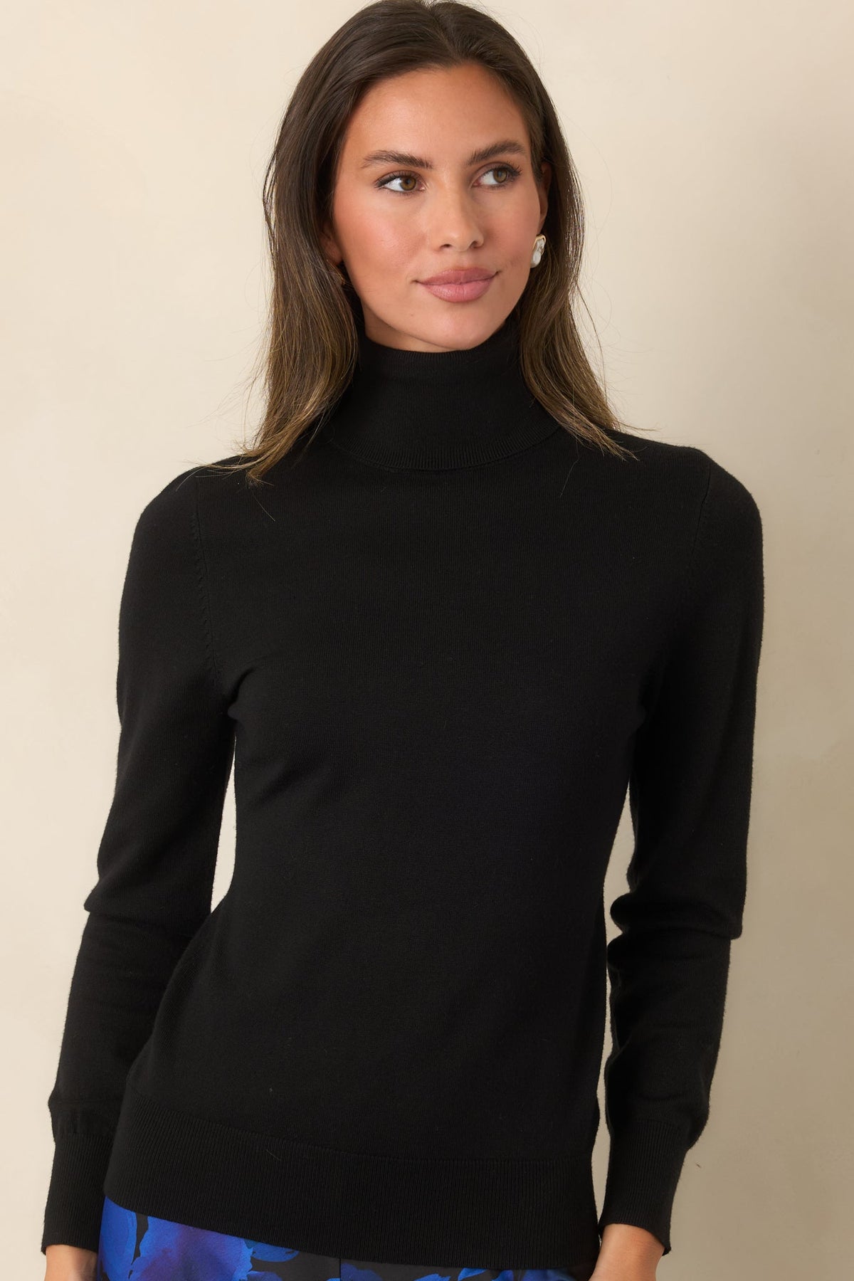 Comfortable Charm Black Turtleneck Sweater