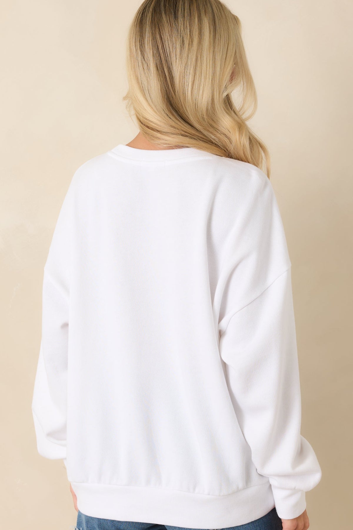 Z Supply Apres Tennis White Oversized Sweatshirt
