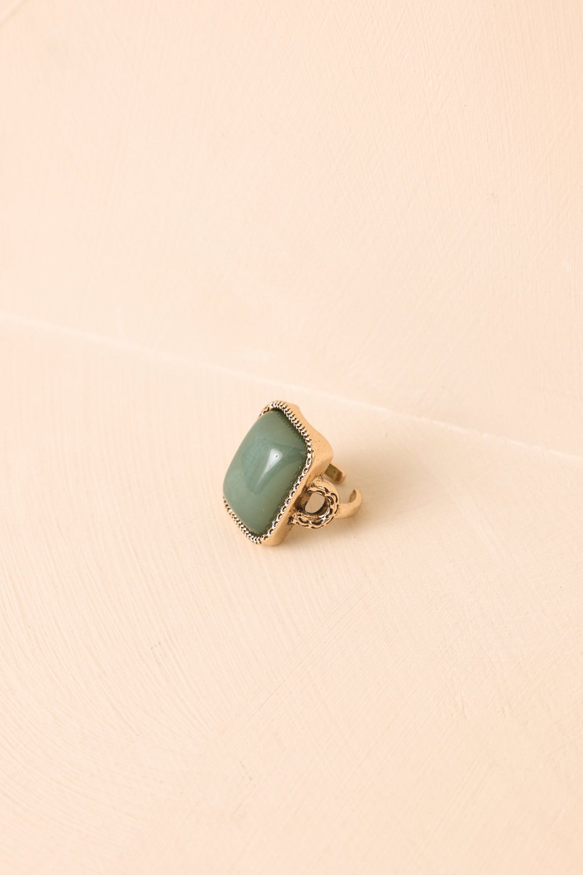 Wrapped Around My Finger Sage Green Stone Ring