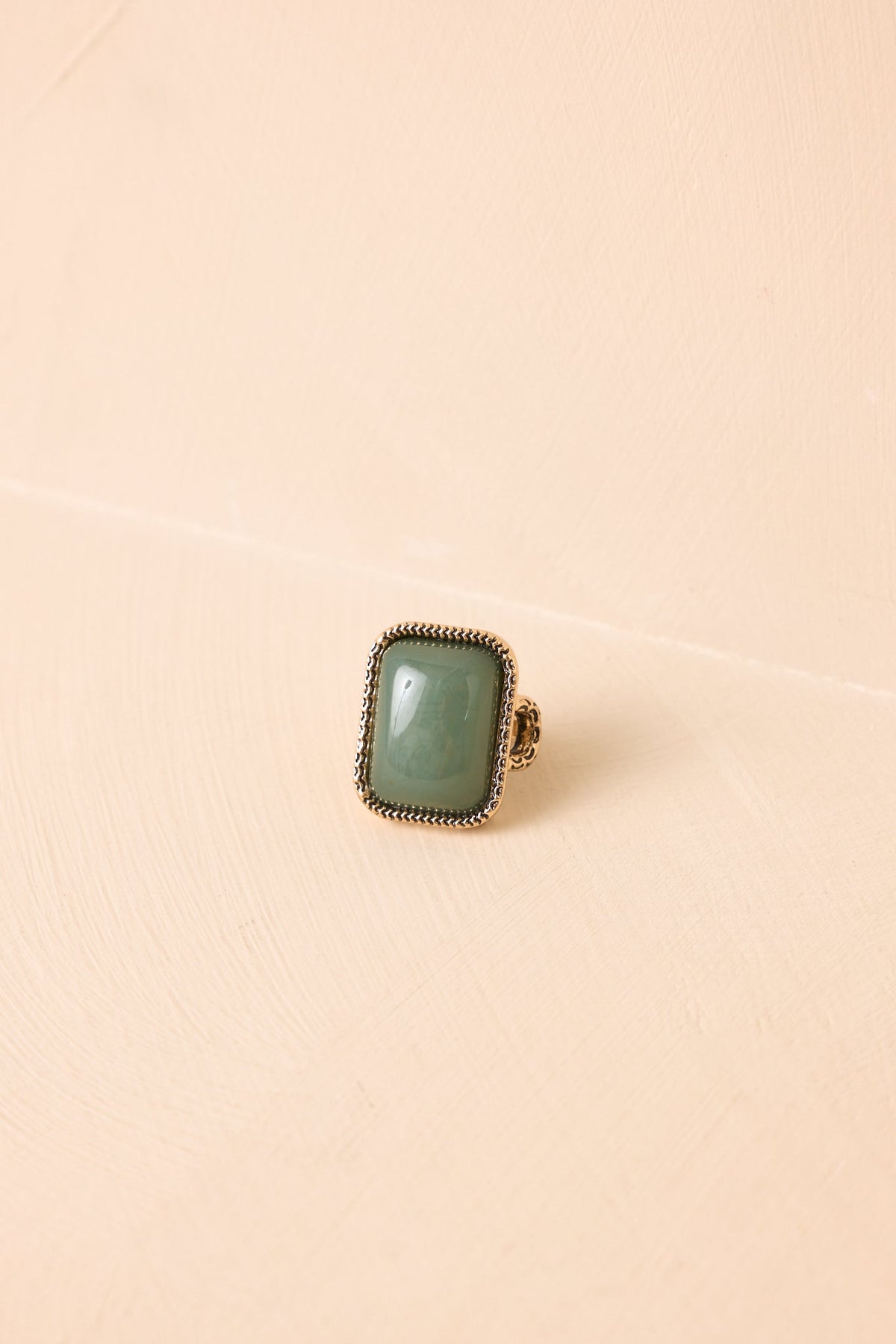 Wrapped Around My Finger Sage Green Stone Ring